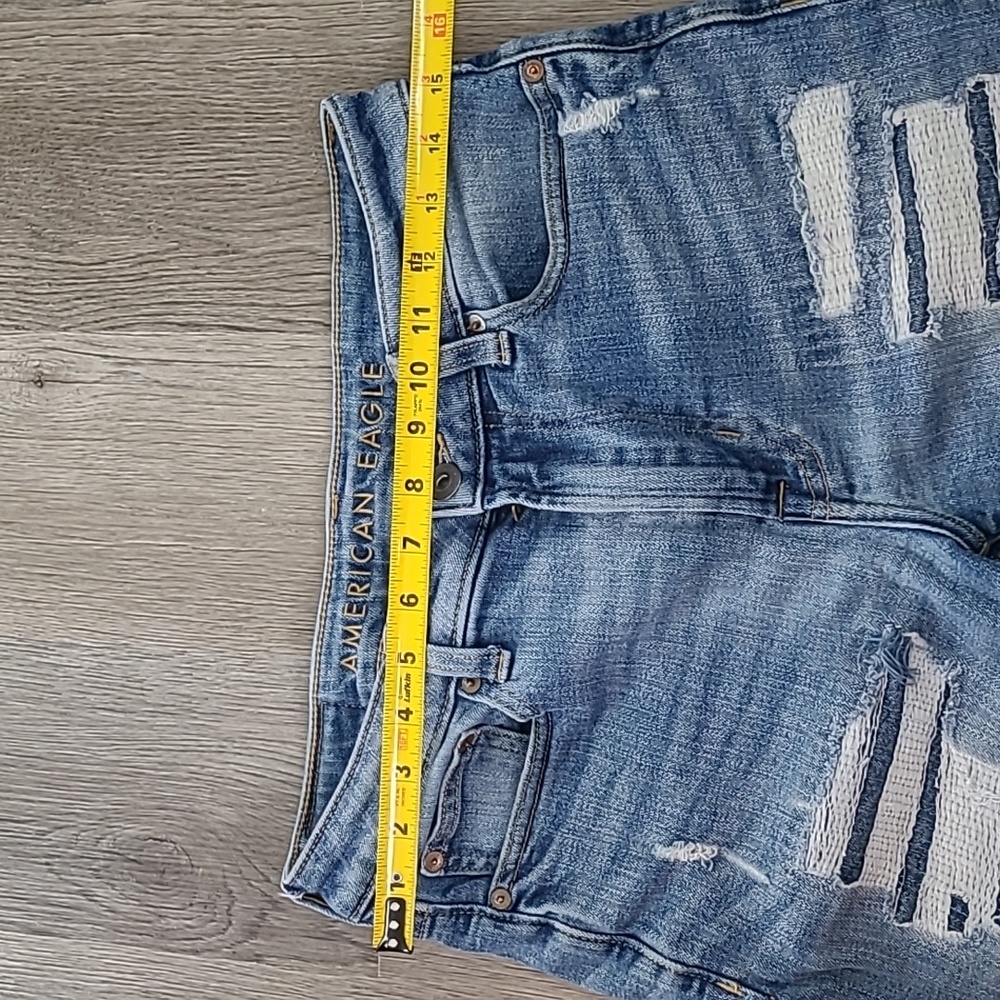 American Eagle Mens Distressed Shorts Denim PATCH size 30 - Picture 7 of 7